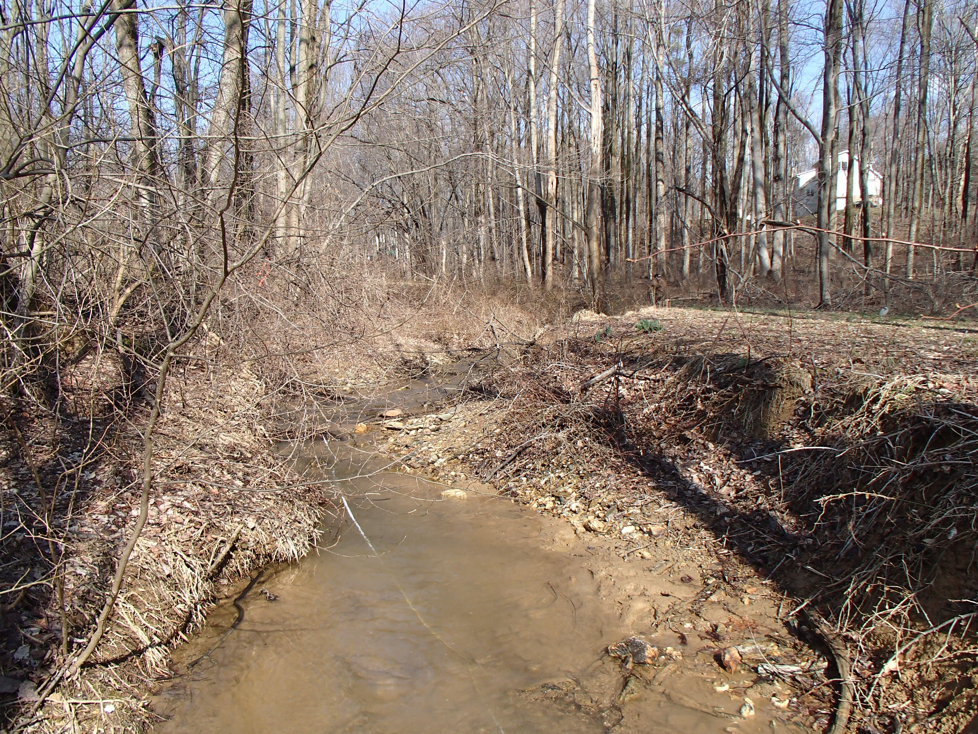 Field photo showing stream conditions at site SBPA-104-R-2014-1