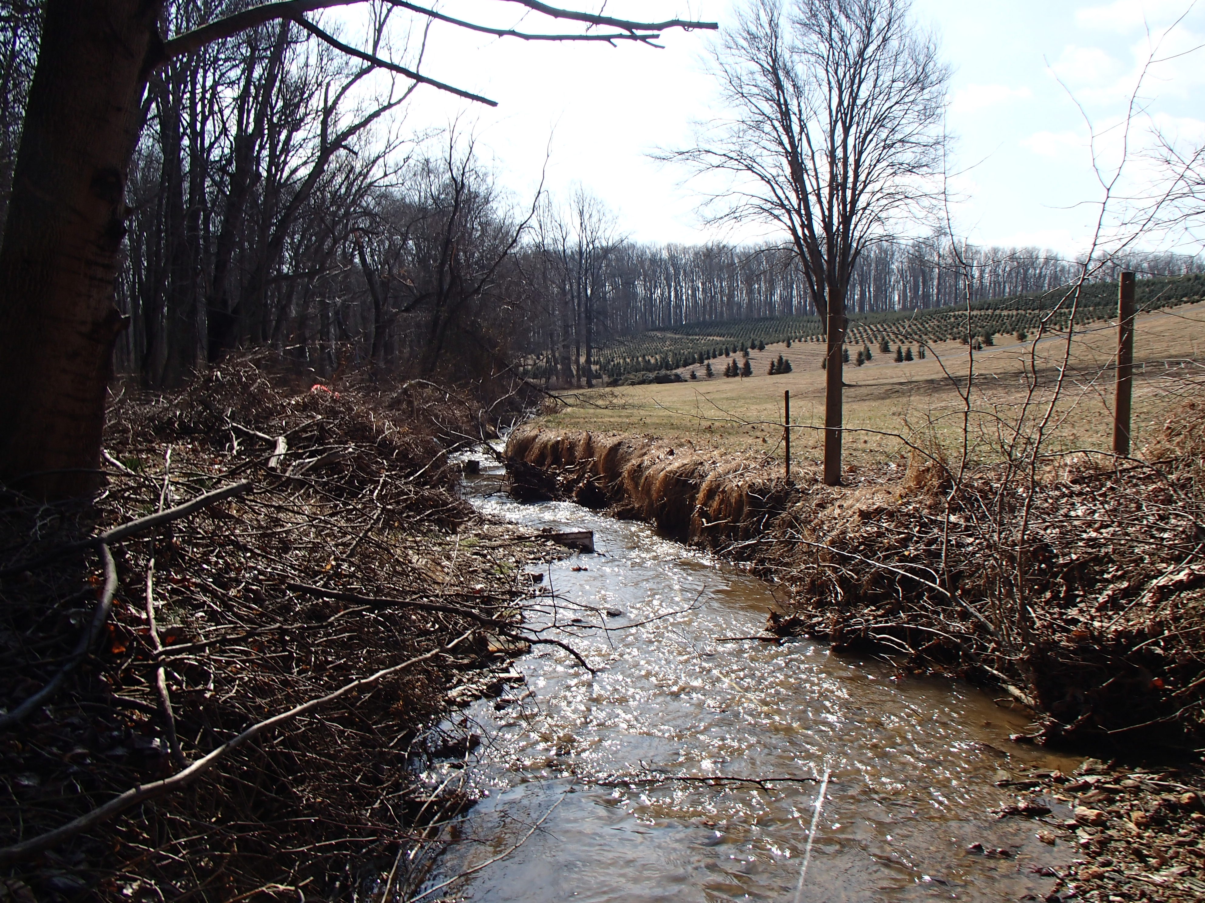 Field photo showing stream conditions at site SBPA-104-R-2014-2