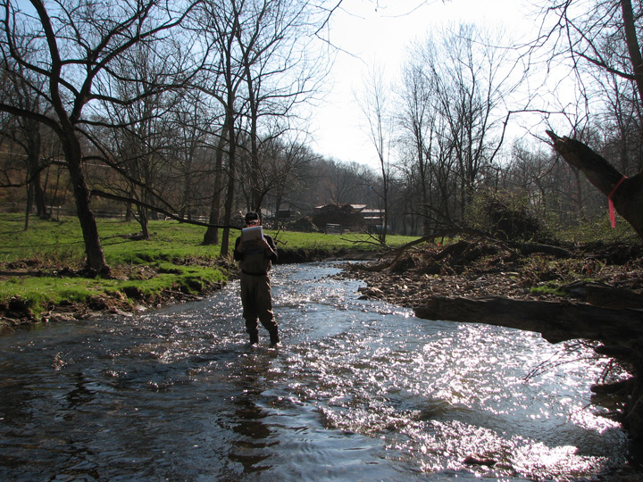Field photo showing stream conditions at site SBPA-203-R-2007-1