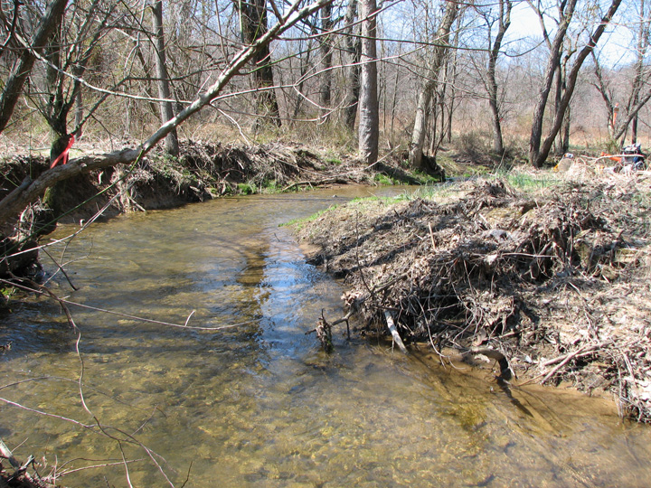 Field photo showing stream conditions at site SBPA-292-A-2007-2