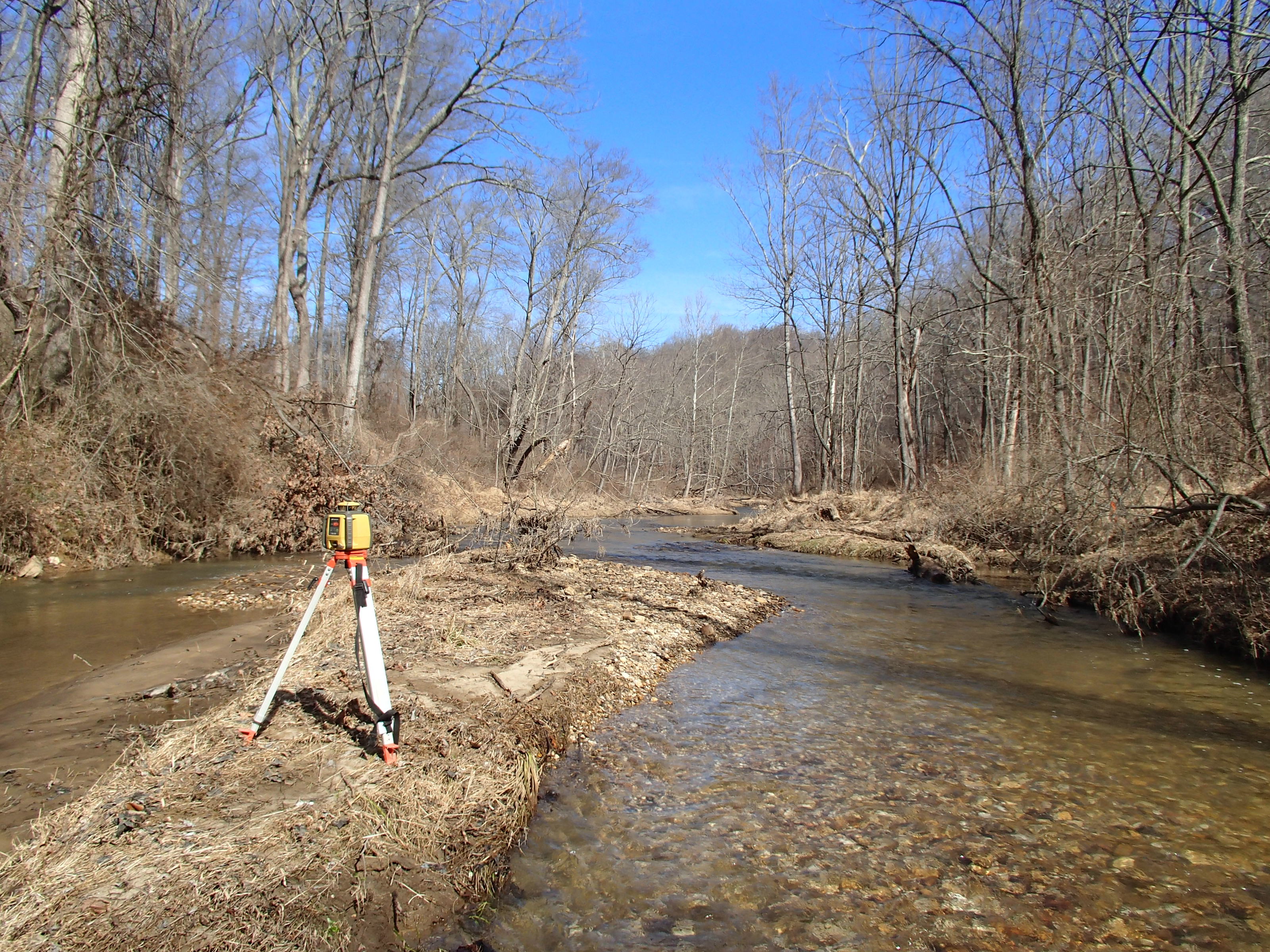 Field photo showing stream conditions at site SBPA-302-X-2015_Midpoint-looking-upstream