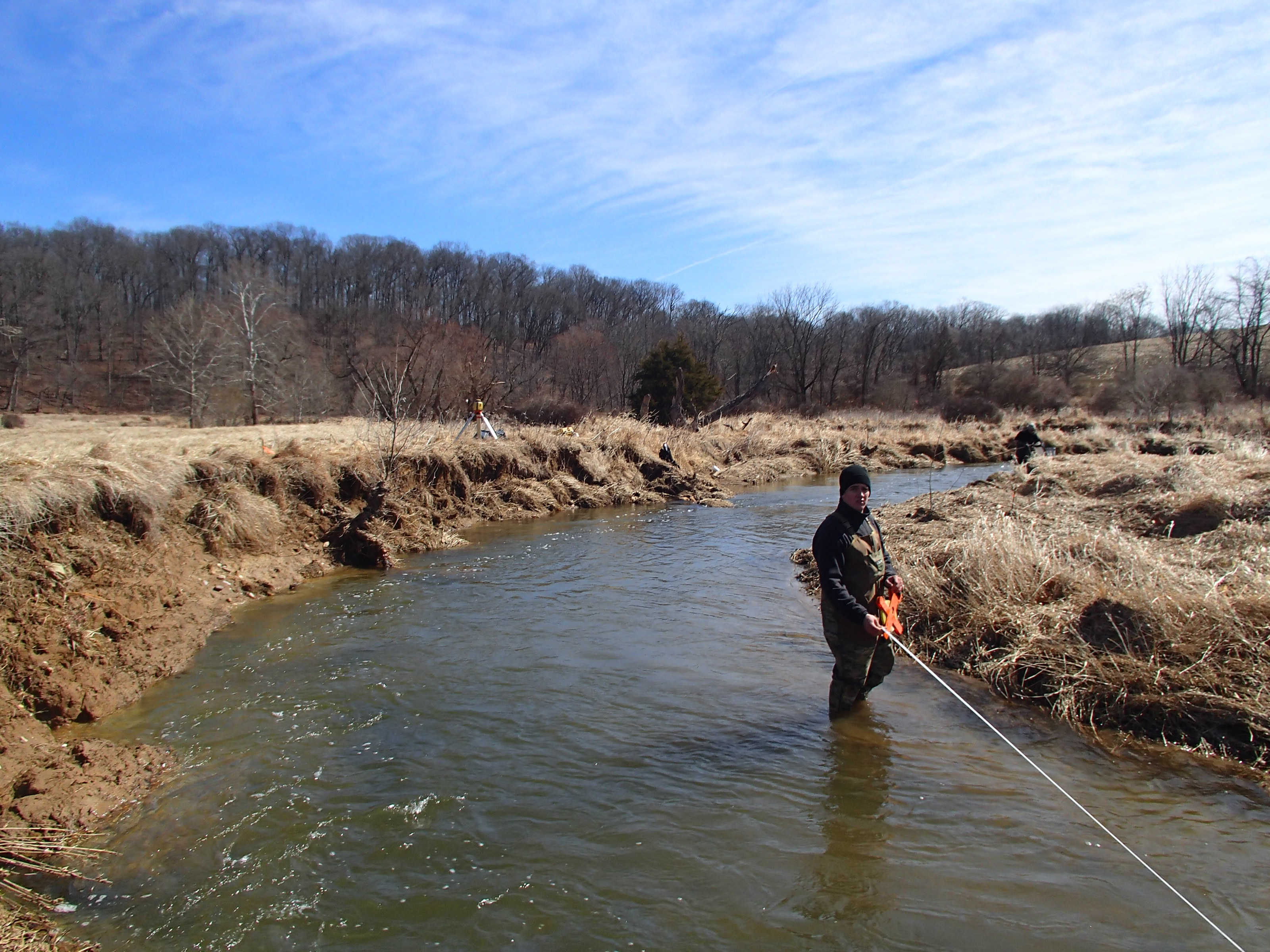 Field photo showing stream conditions at site SBPA-303-X-2015_Midpoint-looking-downstream