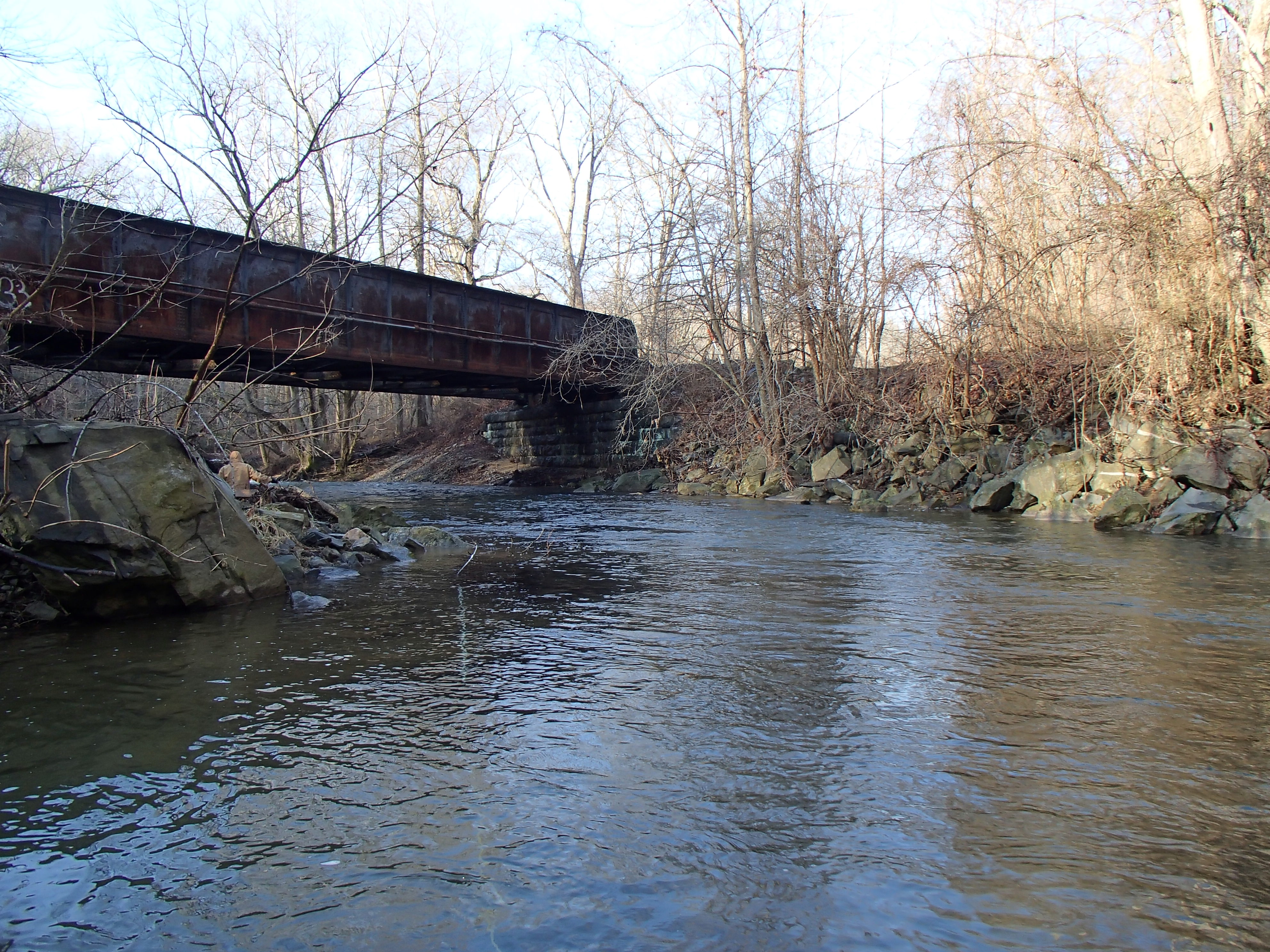 Field photo showing stream conditions at site SBPA-424-R-2014-1