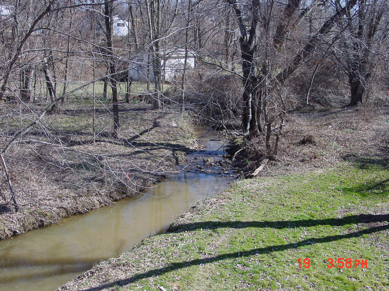 Field photo showing stream conditions at site SENE-103-R-2001-1