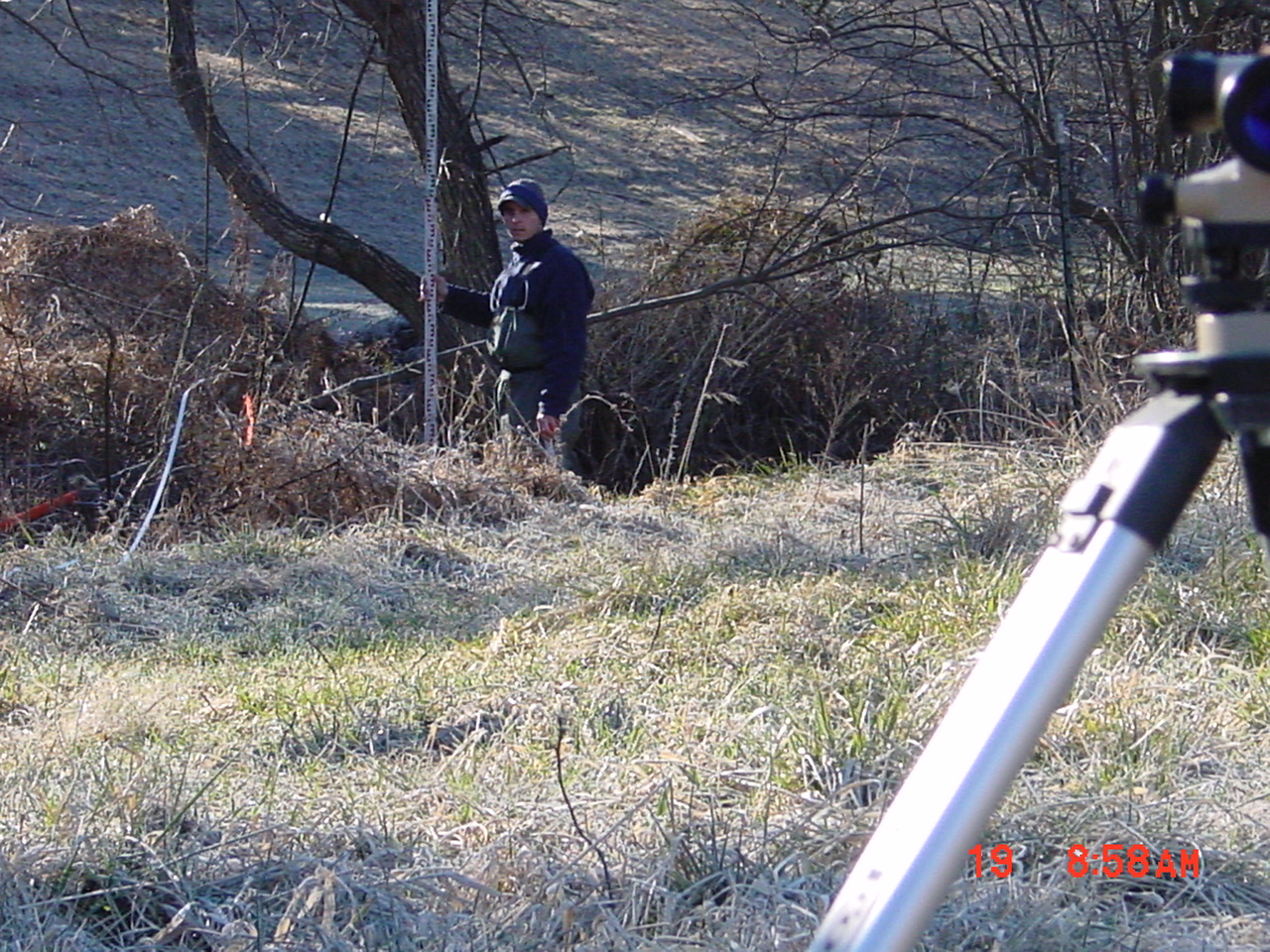 Field photo showing stream conditions at site SENE-113-R-2001-2