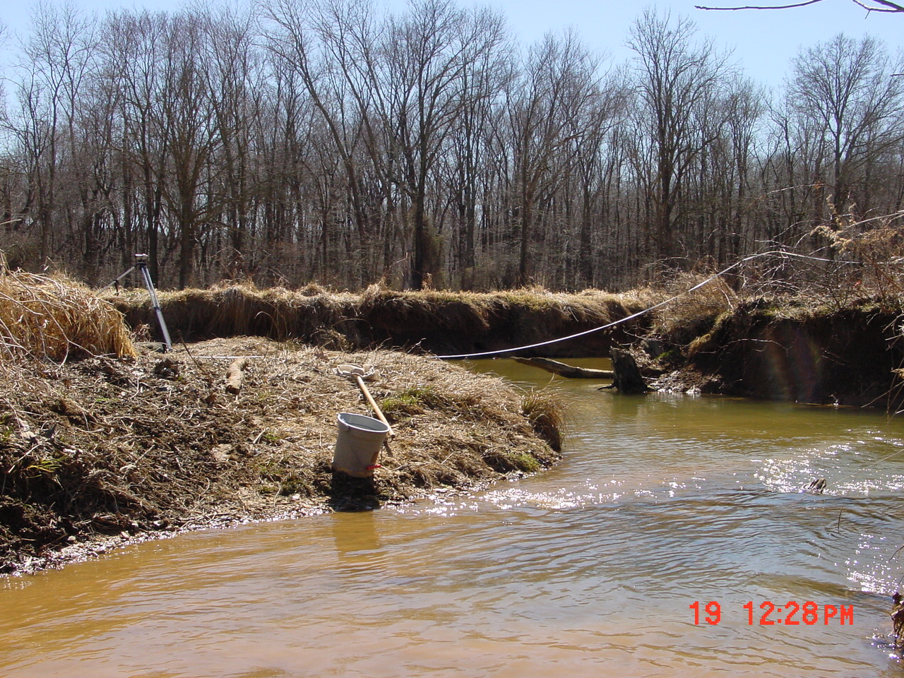 Field photo showing stream conditions at site SENE-306-R-2001-2