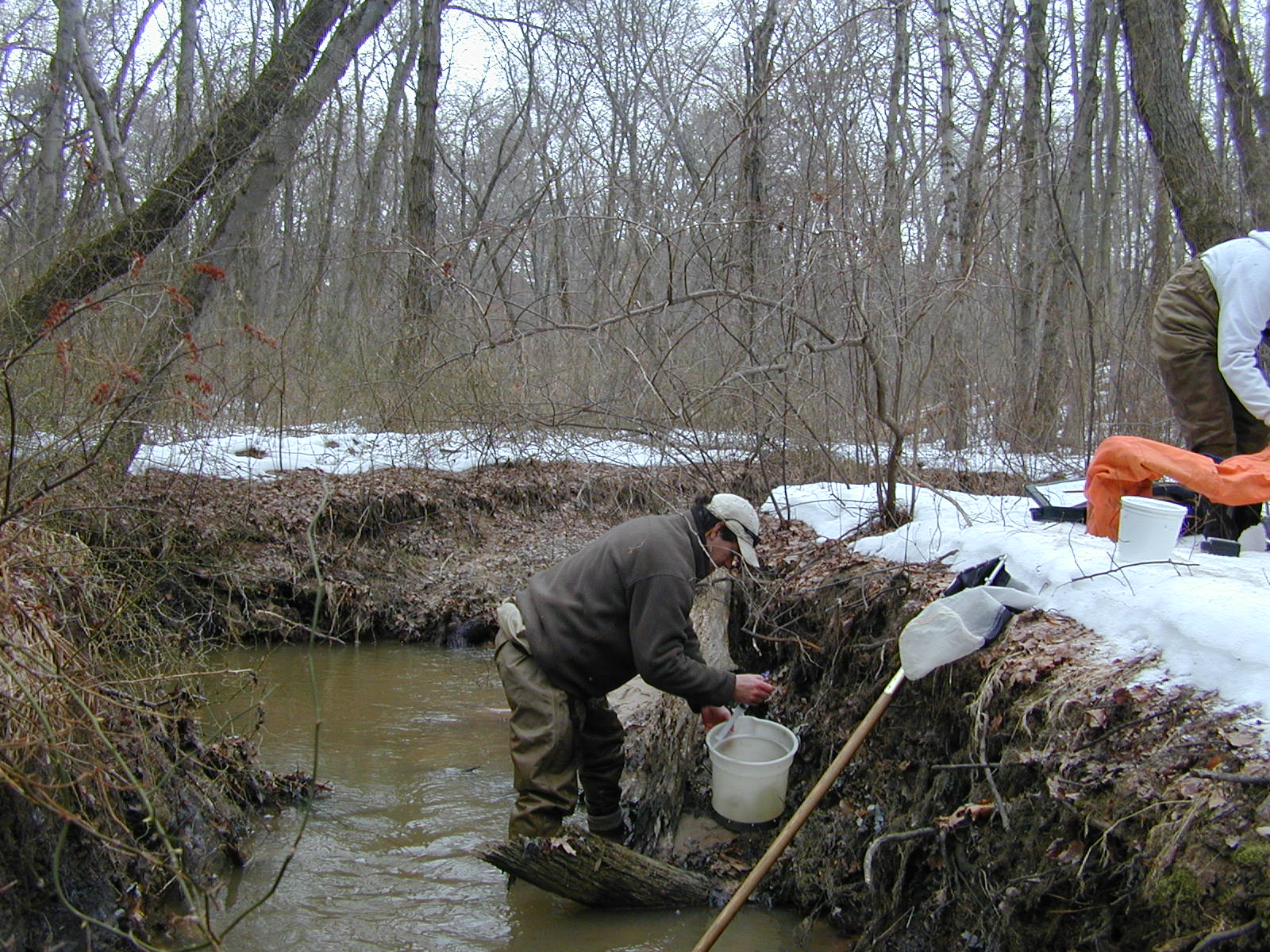 Field photo showing stream conditions at site SEVE-106-R-2003-0830