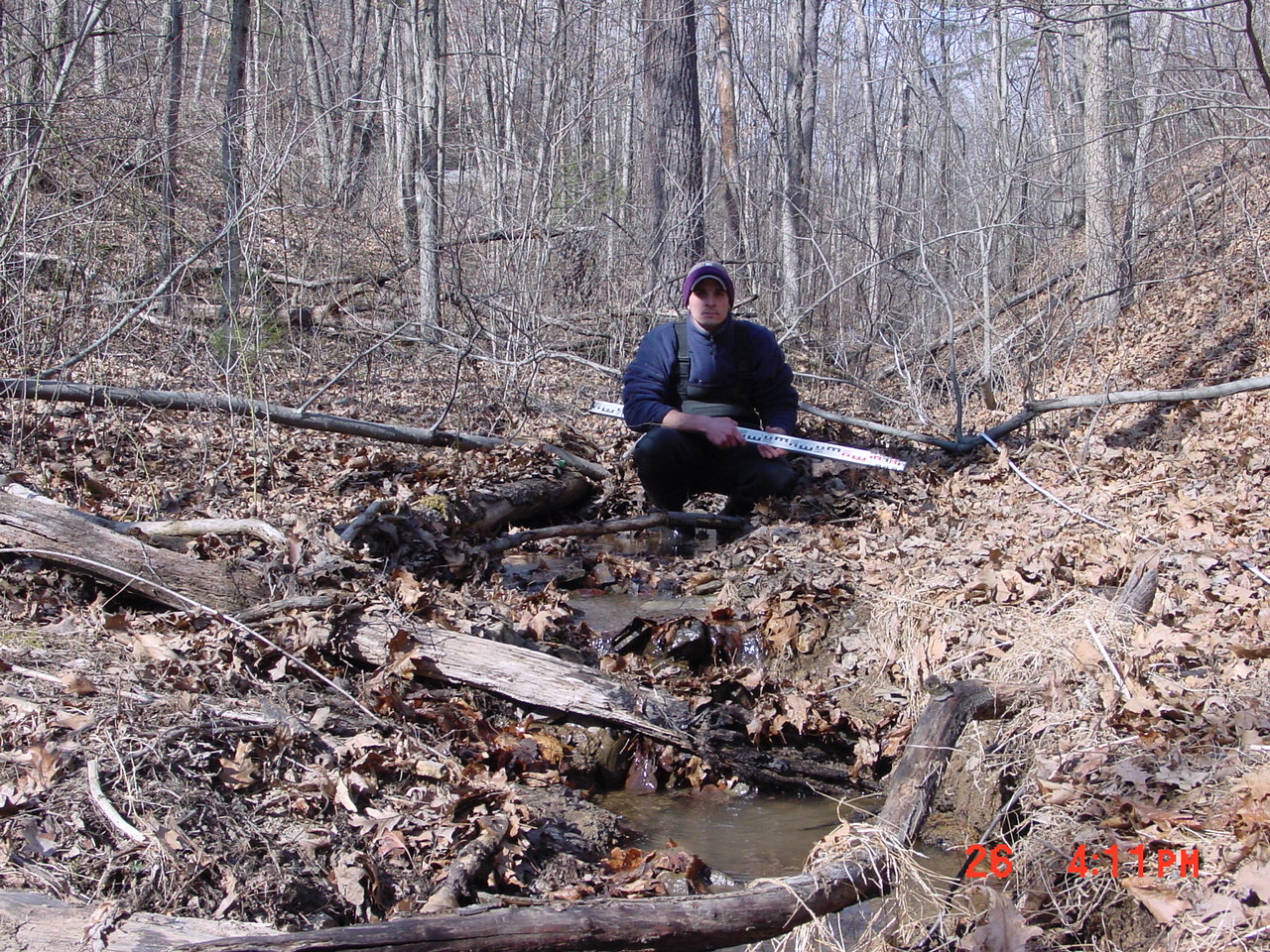 Field photo showing stream conditions at site SIDE-101-R-2001-1