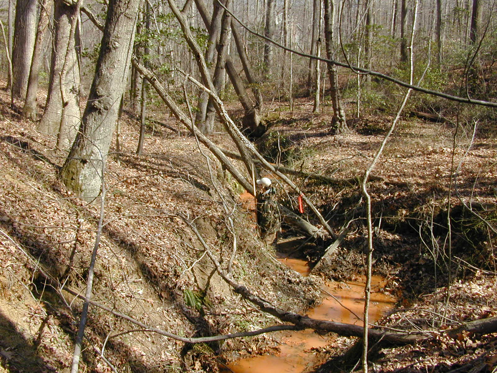 Field photo showing stream conditions at site SOUT-106-R-2002-1