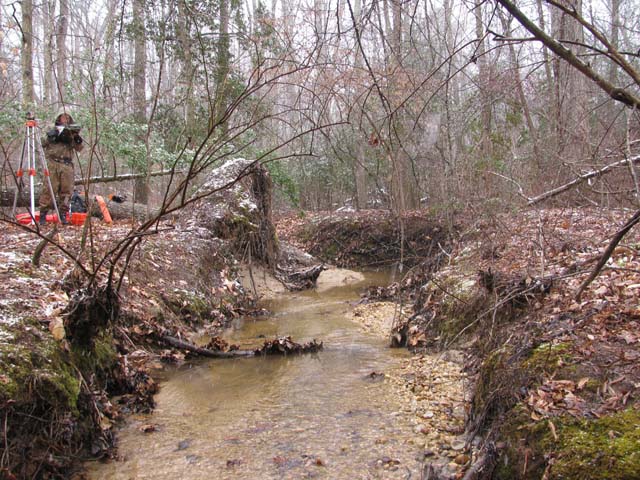 Field photo showing stream conditions at site STCL-051-S-2012-1