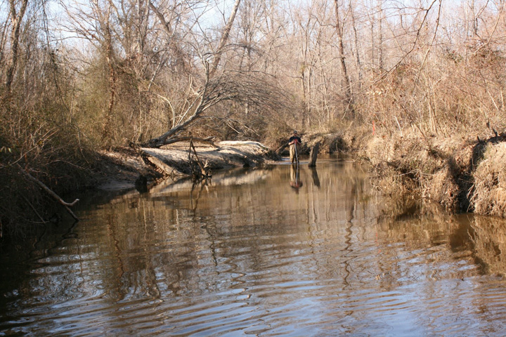 Field photo showing stream conditions at site STCL-310-A-2011-1