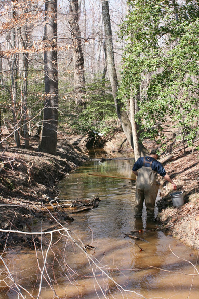 Field photo showing stream conditions at site STMA-104-A-2011-1