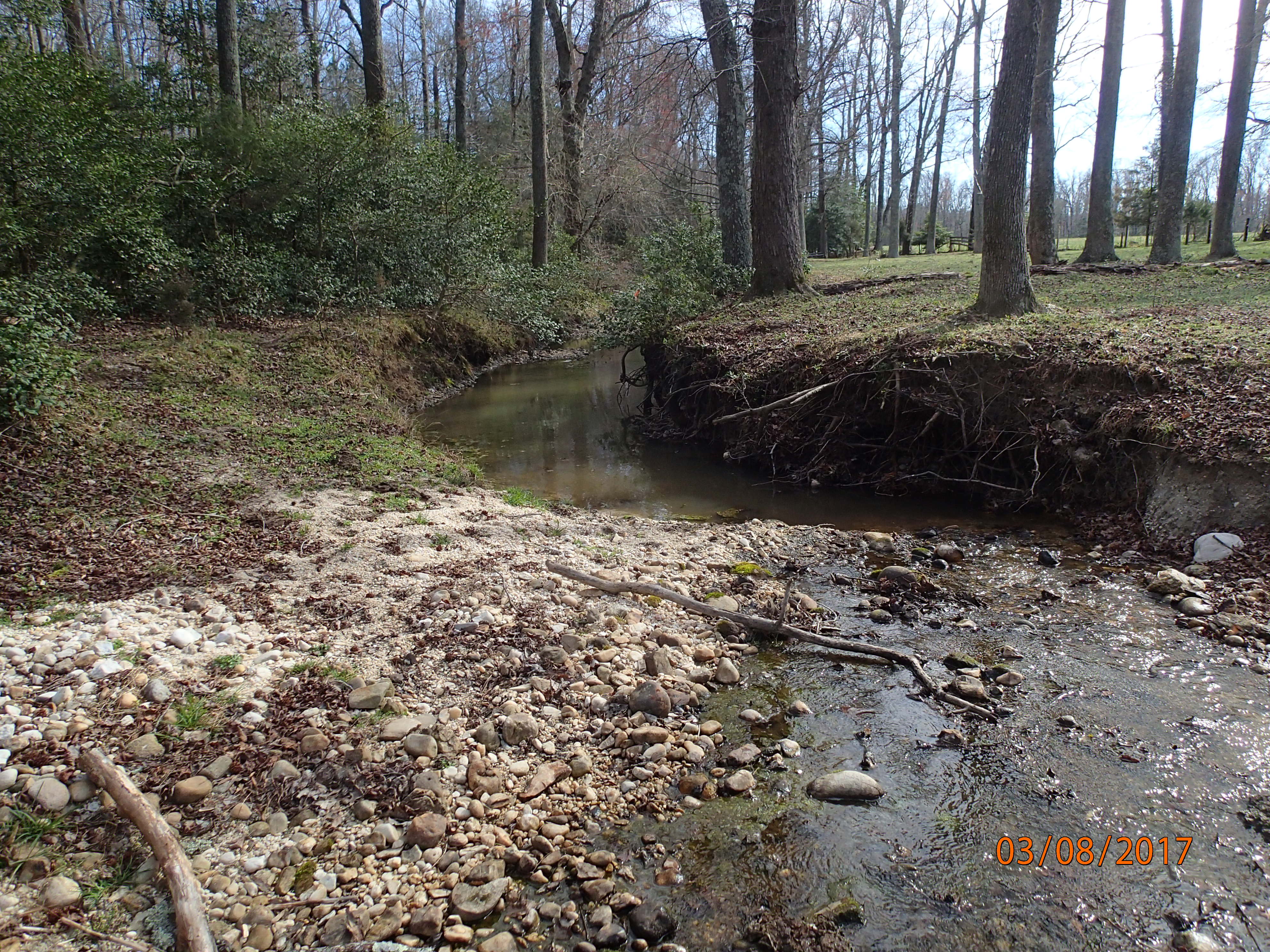 Field photo showing stream conditions at site STMA-106-R-2017-MidpointDownstream