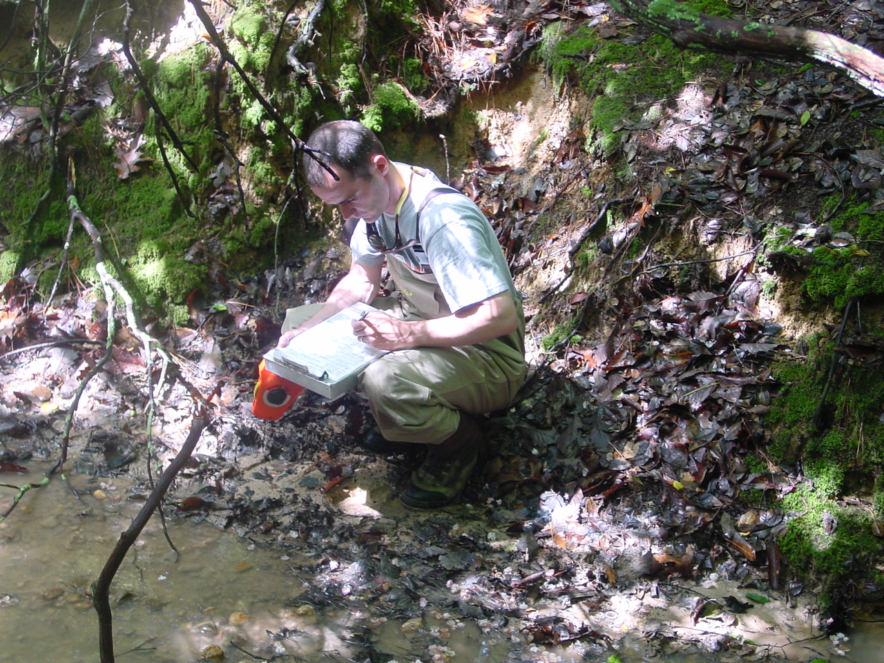 Field photo showing stream conditions at site STMA-115-R-2003-3