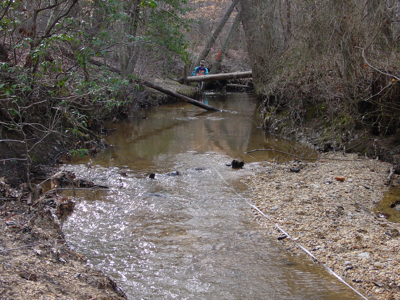 Field photo showing stream conditions at site STMA-208-R-2003-1