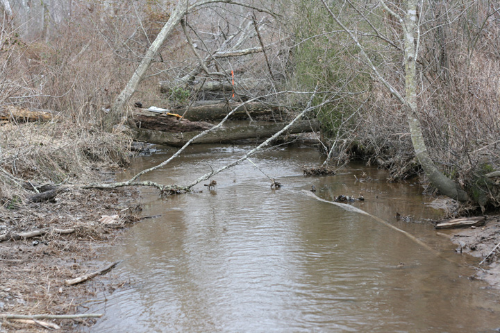 Field photo showing stream conditions at site STMA-232-A-2009-1