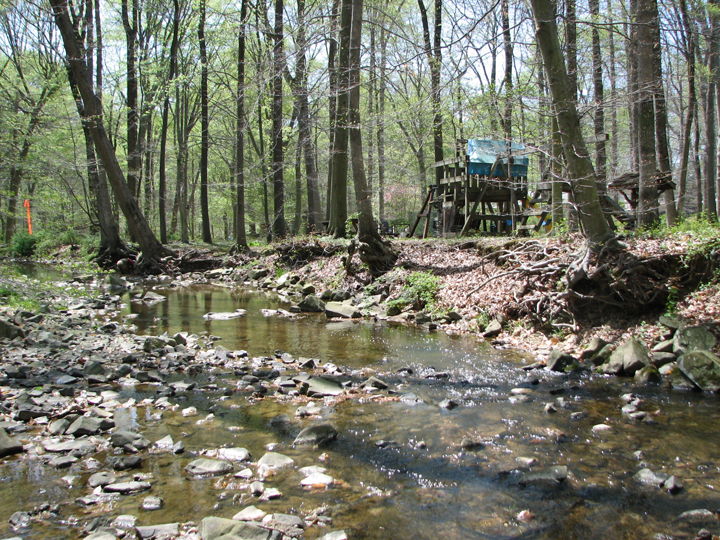 Field photo showing stream conditions at site SWAN-108-B-2008-2