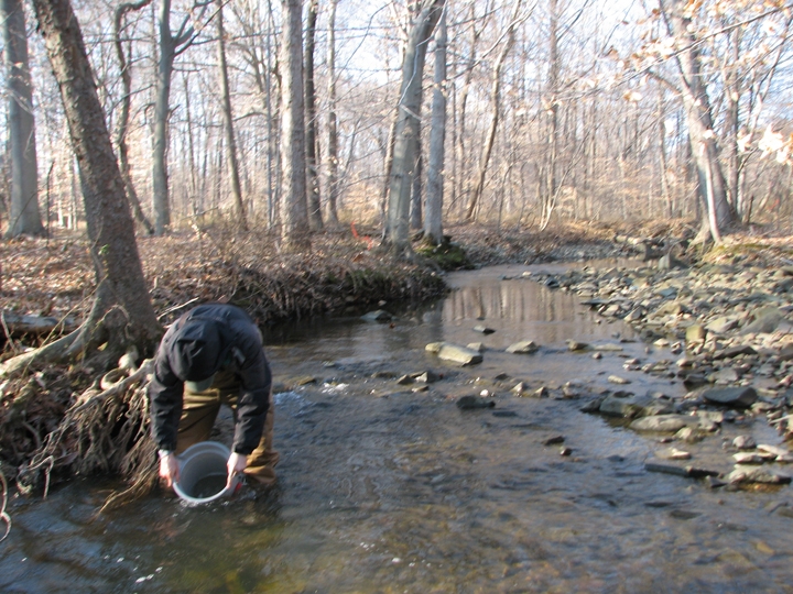 Field photo showing stream conditions at site SWAN-110-B-2008-2