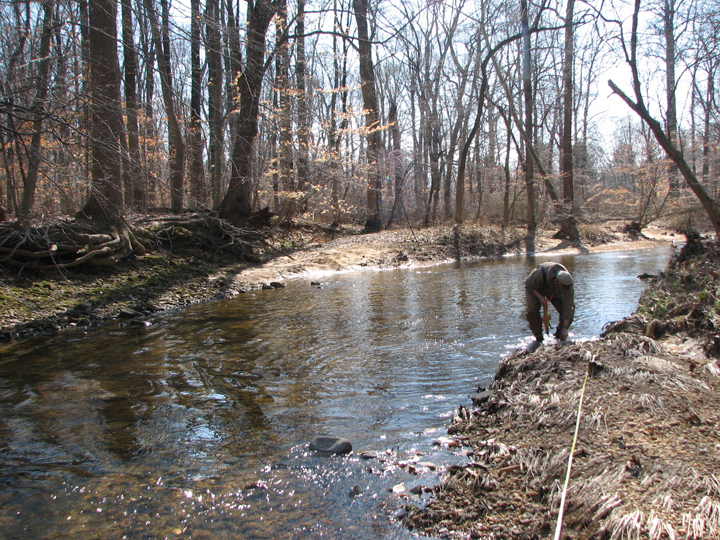 Field photo showing stream conditions at site SWAN-204-B-2008-2
