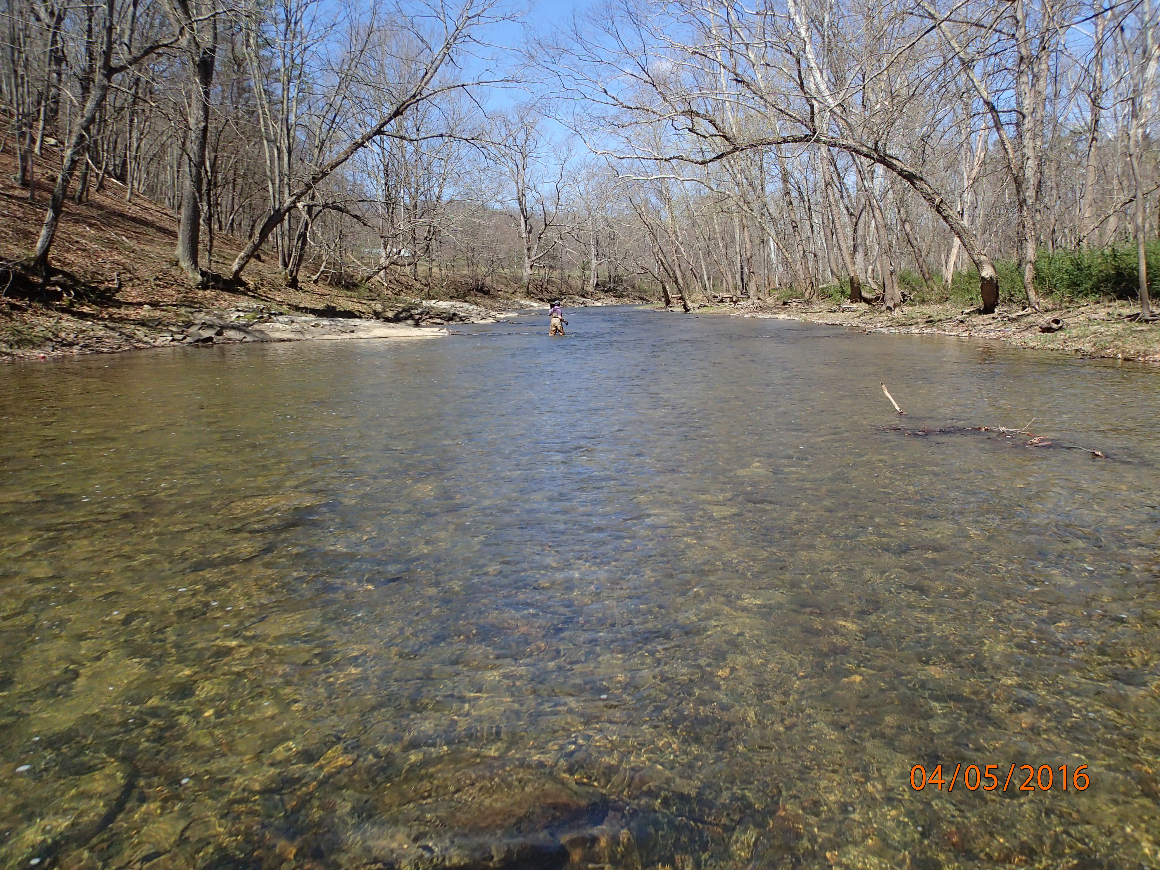 Field photo showing stream conditions at site TOWN-417-R-2016-MidpointUpstream