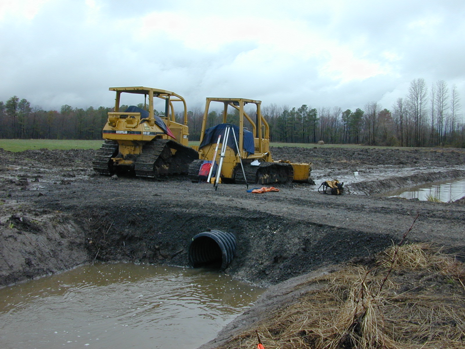 Field photo showing stream conditions at site TRAN-135-R-2004-4