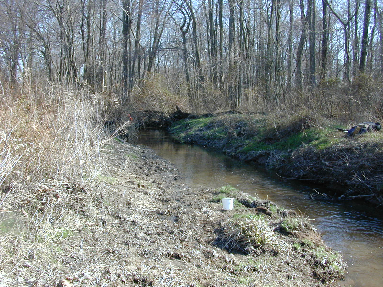 Field photo showing stream conditions at site TUCK-110-R-2003-0938