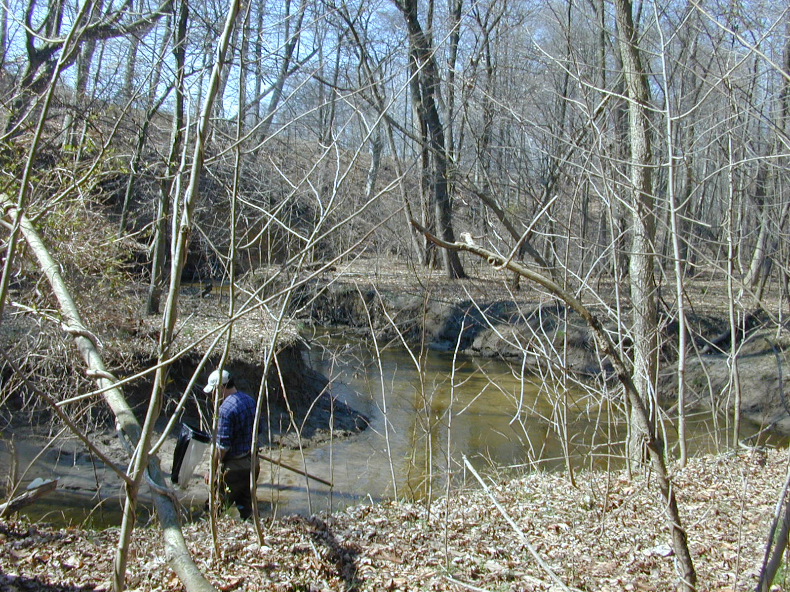 Field photo showing stream conditions at site TUCK-214-R-2003-0927