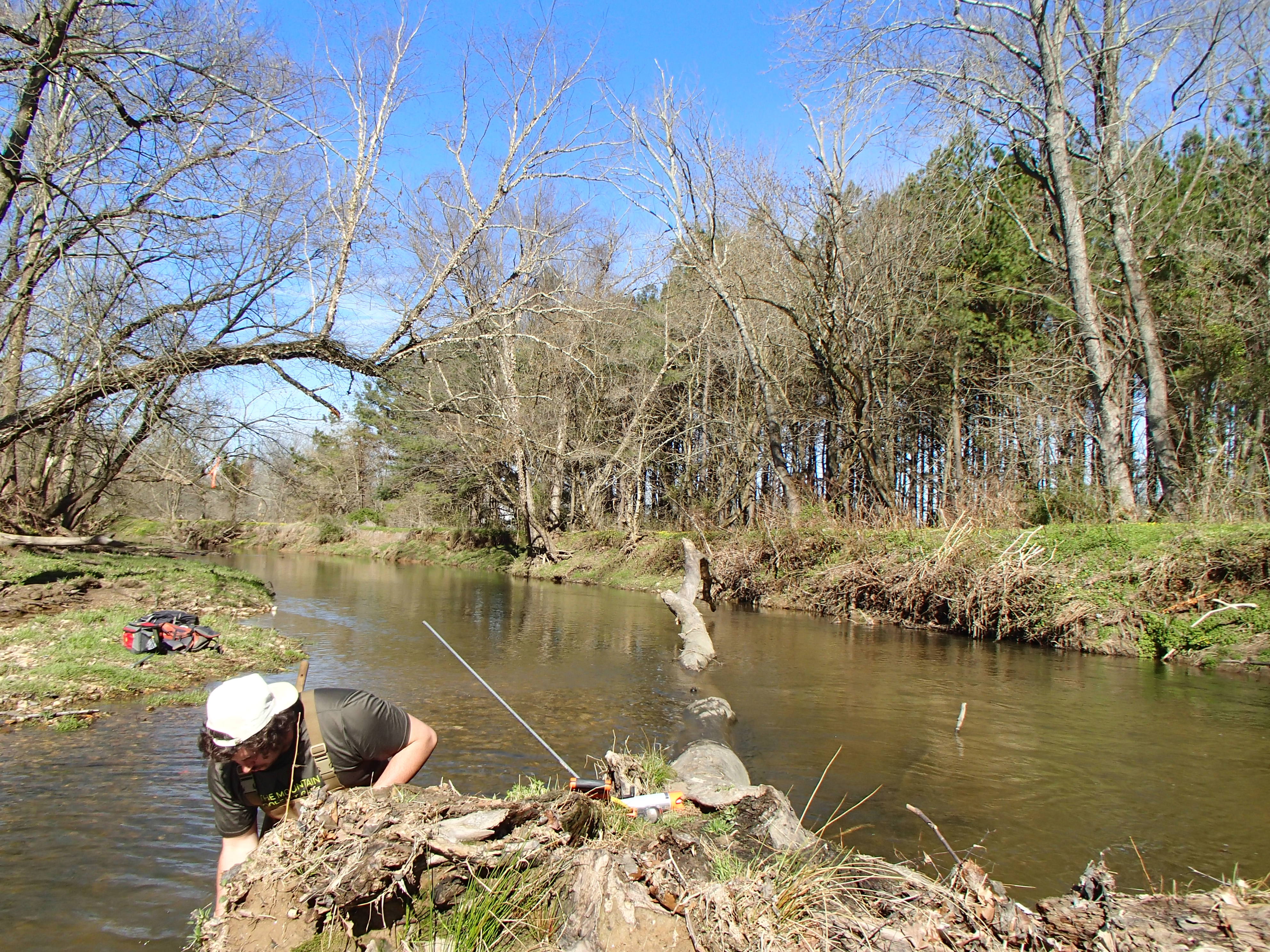 Field photo showing stream conditions at site UELK-308-R-2017-MidpointFacingDownstream