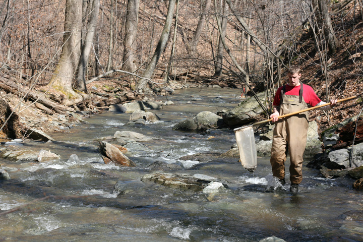Field photo showing stream conditions at site UMON-119-S-2010-2
