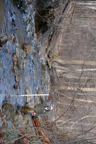 Field photo showing stream conditions at site UMON-119-S-2012_Mid-point_P_downstream