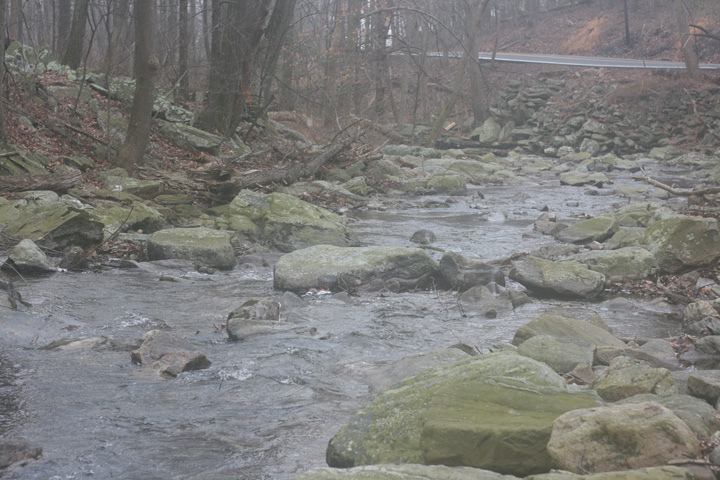 Field photo showing stream conditions at site UMON-223-A-2009-1