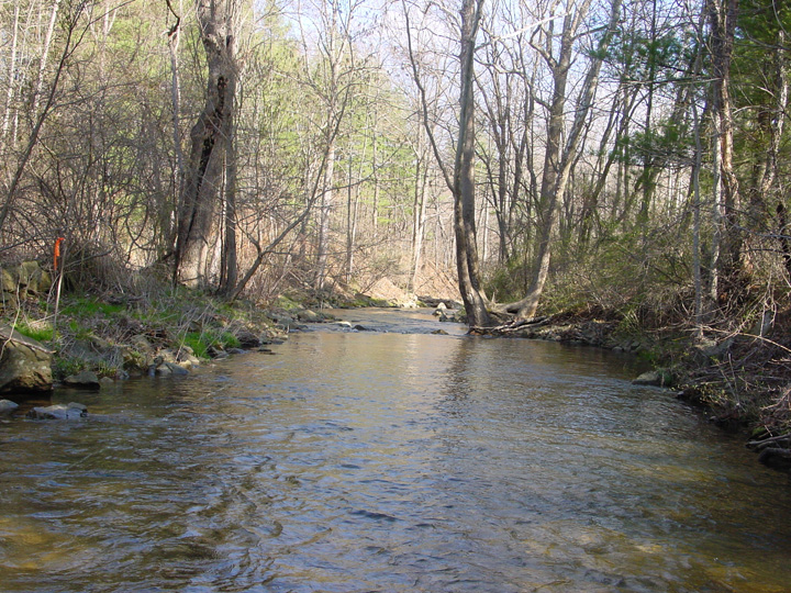 Field photo showing stream conditions at site UMON-278-A-2007-2