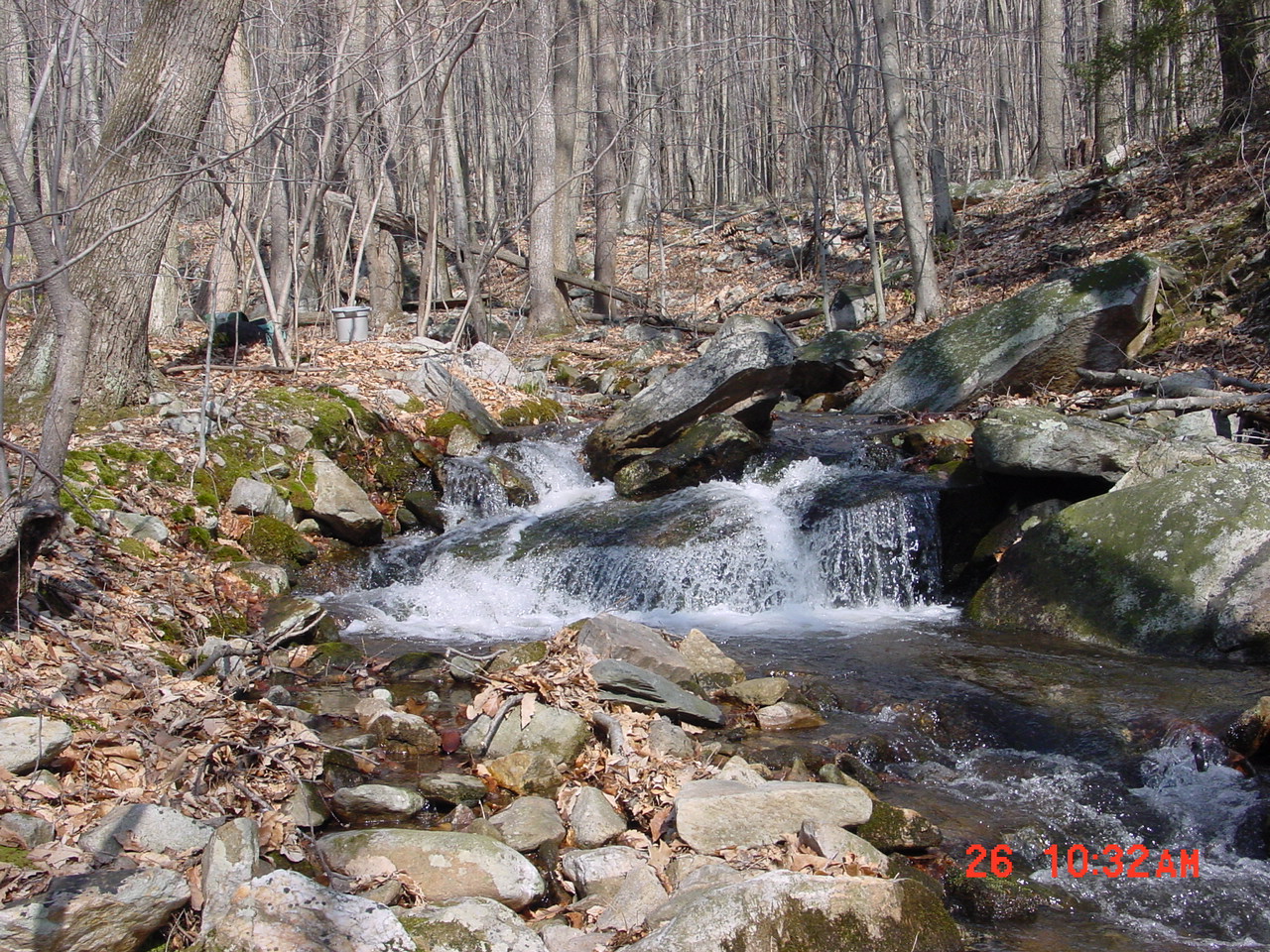 Field photo showing stream conditions at site UMON-288-S-2001-2