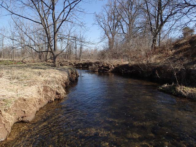 Field photo showing stream conditions at site UMON-299-X-2013-MidpointDownstream