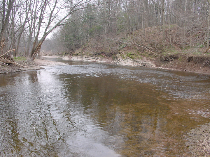 Field photo showing stream conditions at site UMON-402-R-2007-2