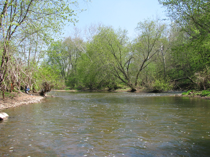 Field photo showing stream conditions at site UMON-510-H-2010-2