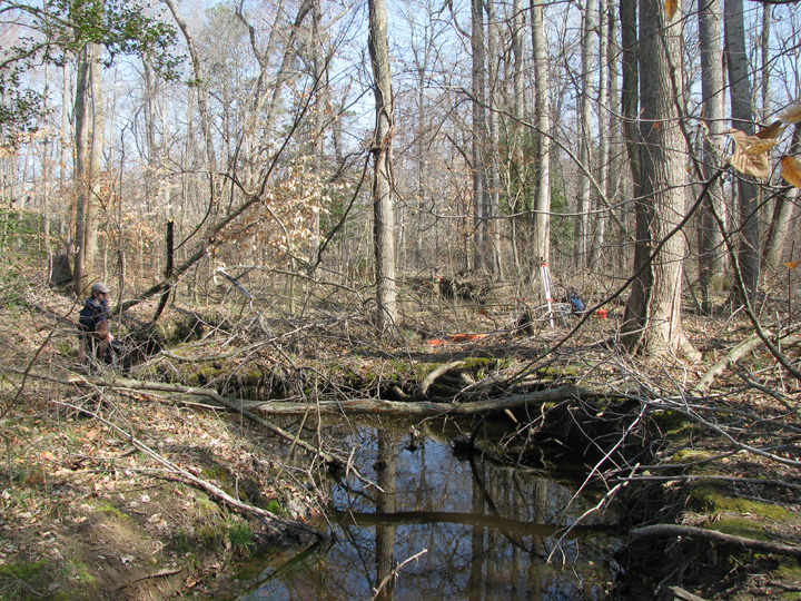 Field photo showing stream conditions at site UPCK-113-S-2009-2