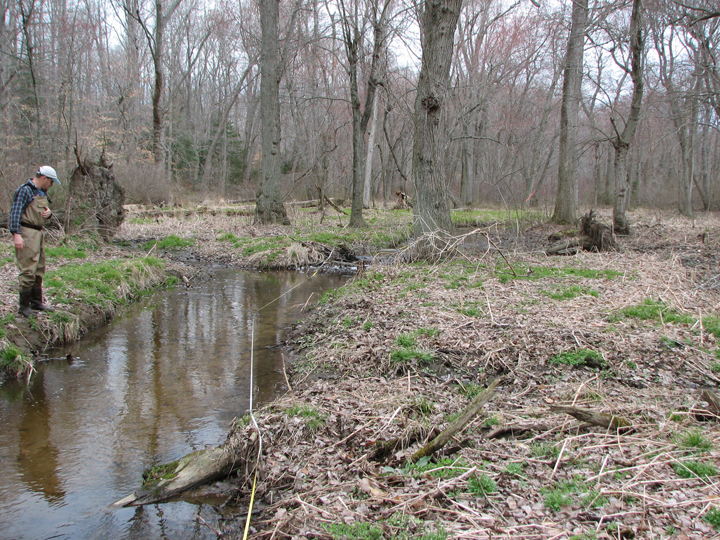 Field photo showing stream conditions at site UPCK-201-A-2008-1