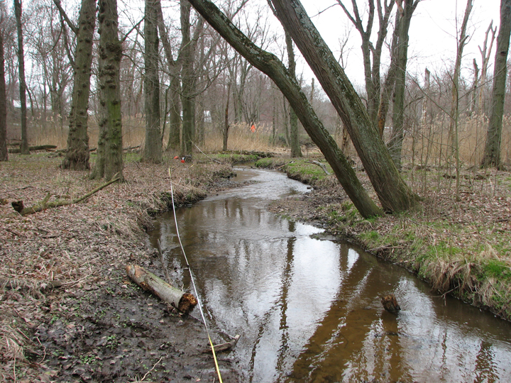 Field photo showing stream conditions at site UPCK-201-A-2008-2