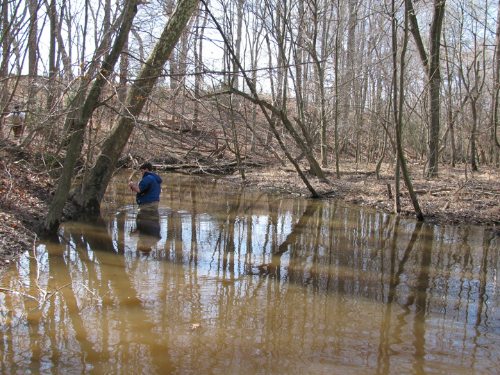 Field photo showing stream conditions at site UPCK-206-A-2011-1