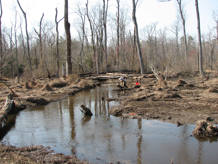 Field photo showing stream conditions at site UPCK-210-R-2007-2