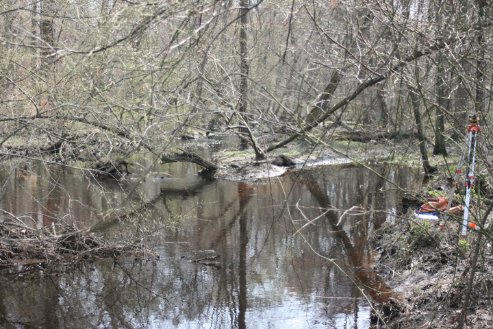 Field photo showing stream conditions at site UPCR-208-S-2010-1