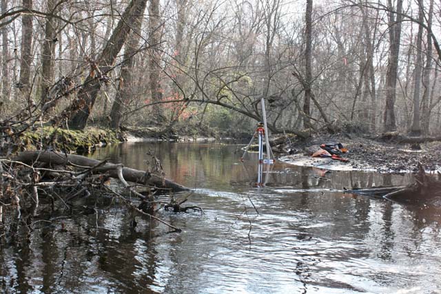 Field photo showing stream conditions at site UPCR-208-S-2012-MidpointPupstream