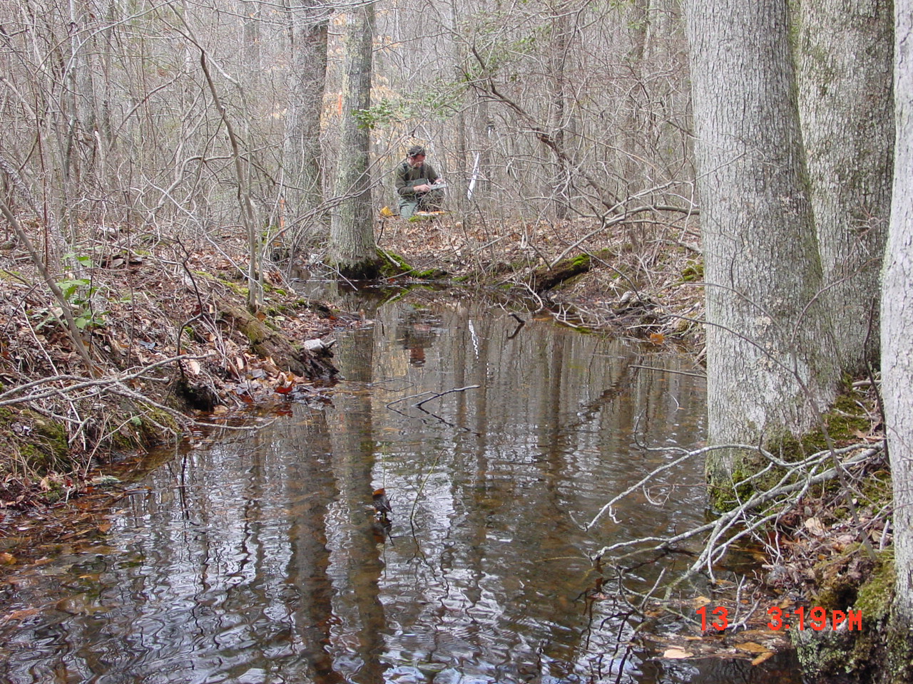 Field photo showing stream conditions at site UPPC-101-R-2001-1