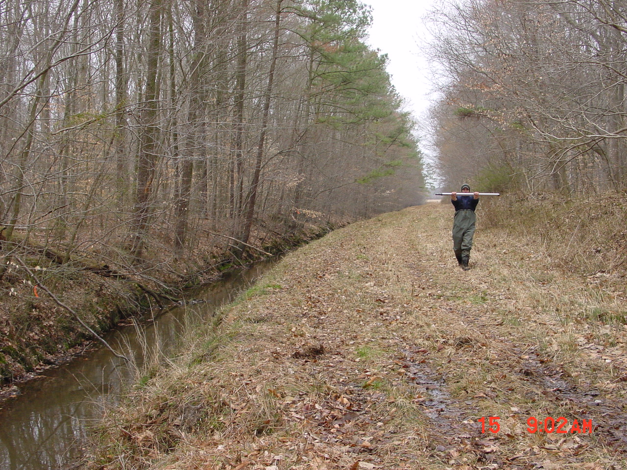 Field photo showing stream conditions at site UPPC-106-R-2001-1