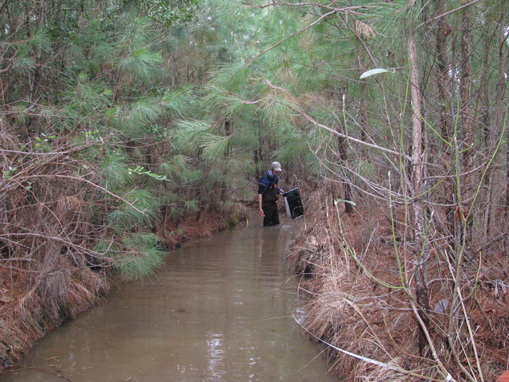 Field photo showing stream conditions at site UPPC-110-R-2009-1