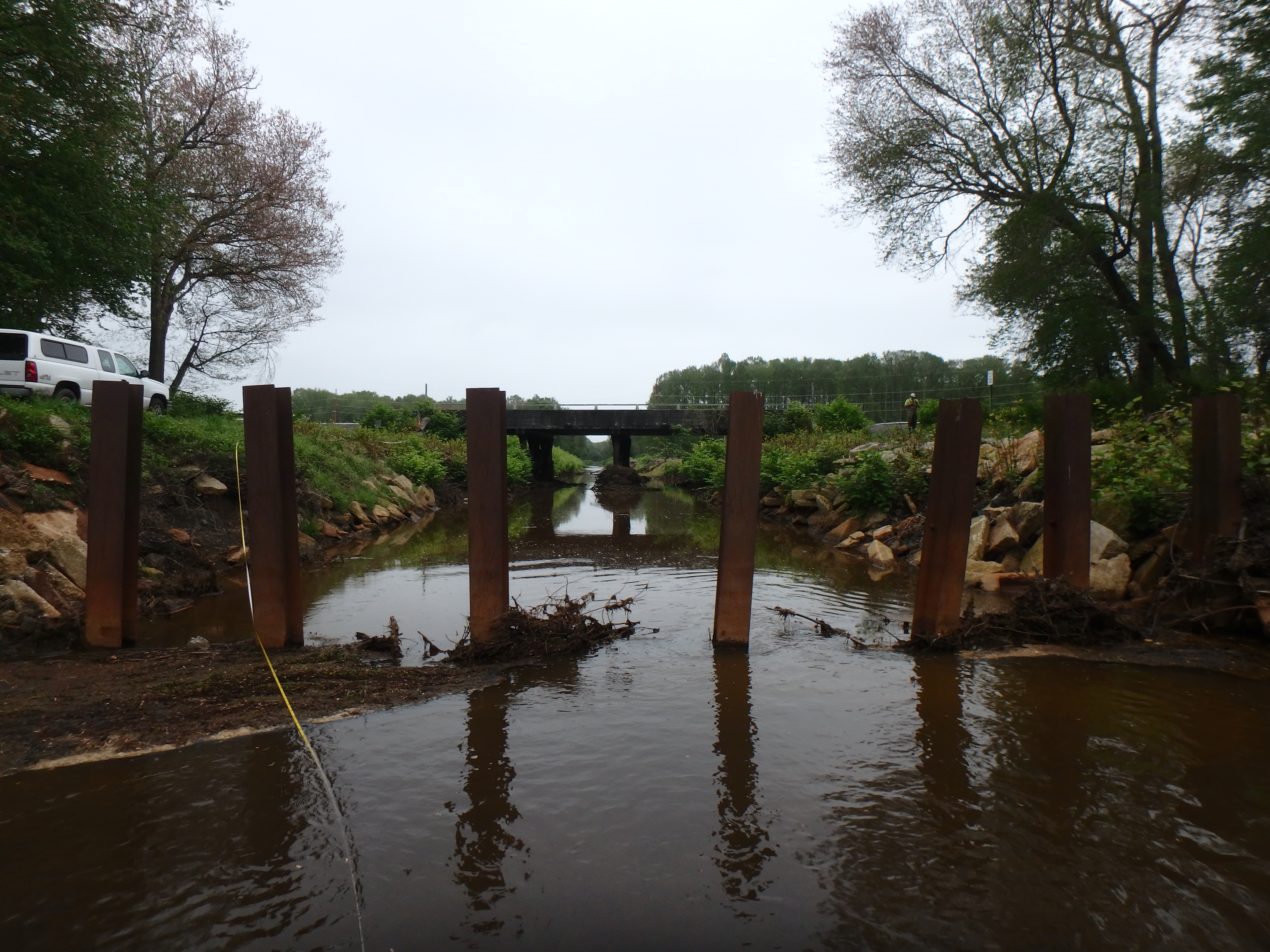 Field photo showing stream conditions at site UPPC-210-R-2017-MidpointLookingDownstream