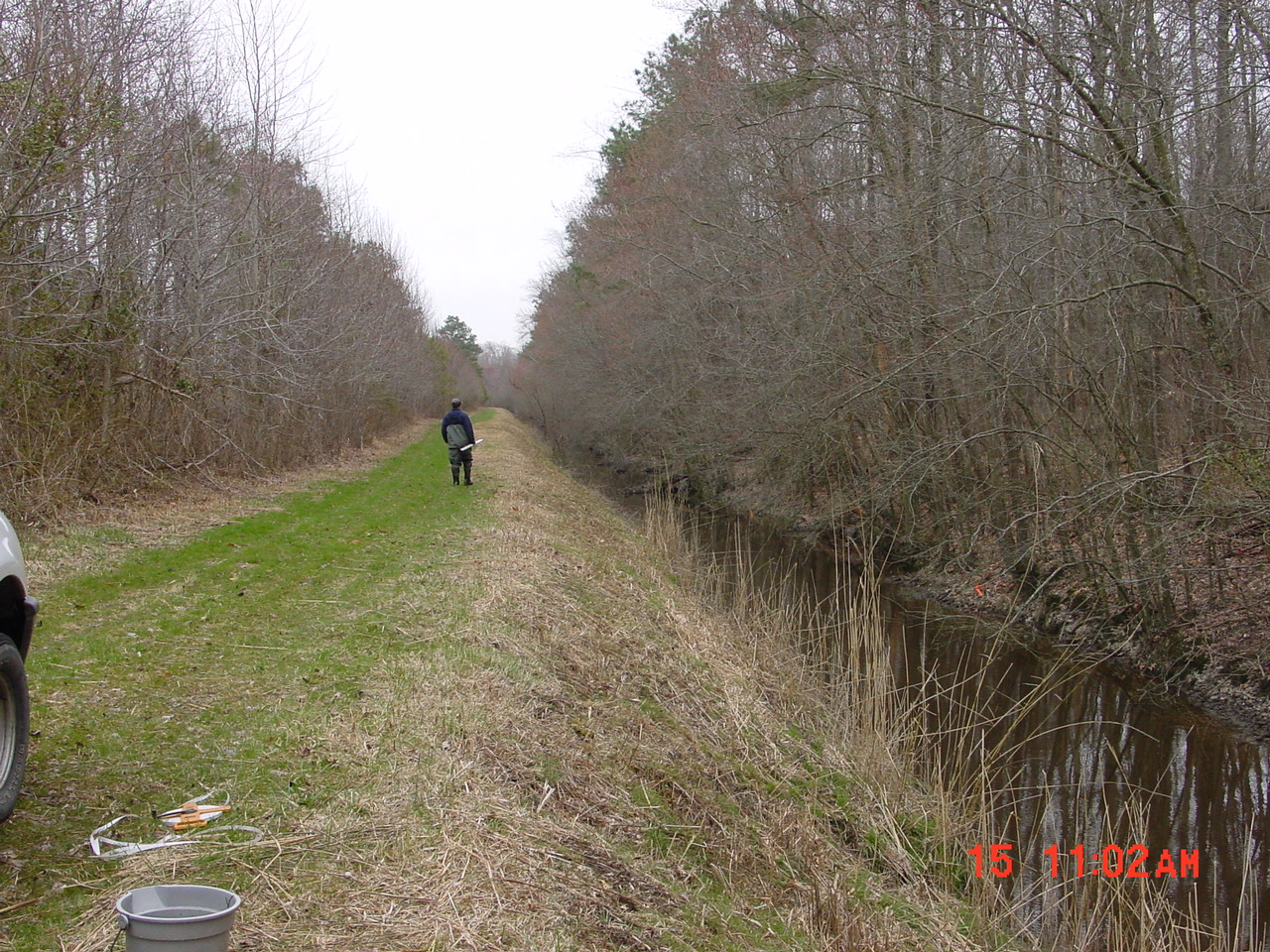 Field photo showing stream conditions at site UPPC-216-R-2001-1