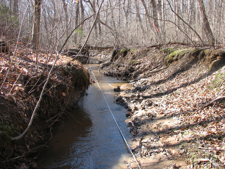 Field photo showing stream conditions at site WCHE-103-R-2007-2