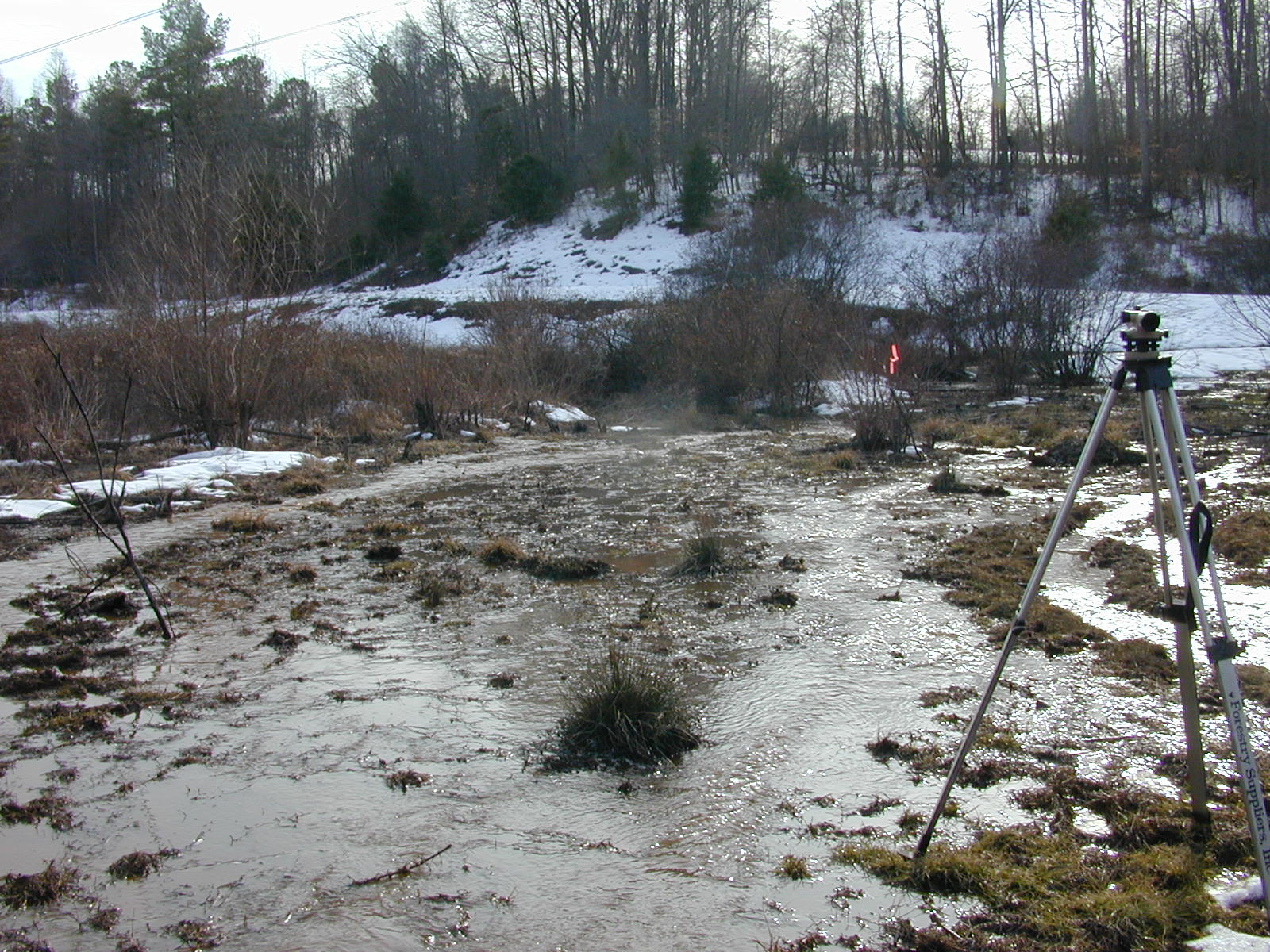 Field photo showing stream conditions at site WCHE-107-R-2003-0808